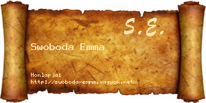 Swoboda Emma névjegykártya
